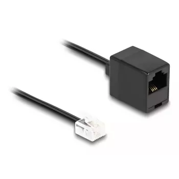 DeLOCK telefoonkabel RJ11-stekker naar RJ45-bus zwart 1 m