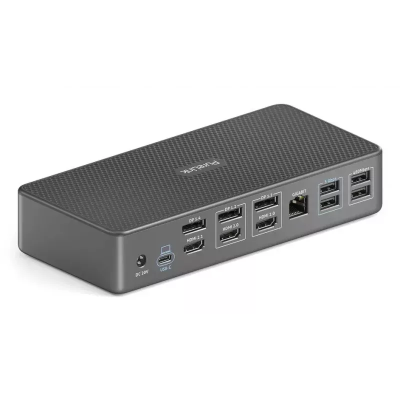 Dockingstation PureLink VL-D230DL USB 3.2 Gen 2 Type-C grijs bedraad