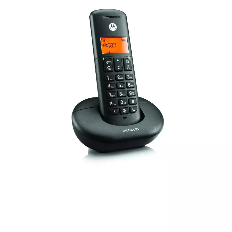 Draadloze DECT-telefoon MOTOROLA E201 — draadloze handset met handsfree functie, tot 50 aanmeldingen