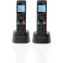 DECT-telefoon Motorola DOT202 Twin draadloze handset nummerweergave zwart