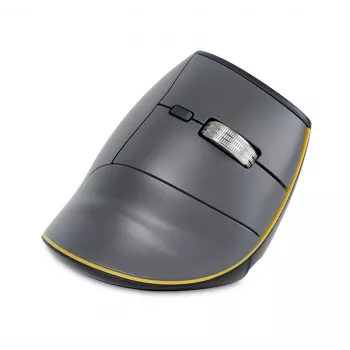 BakkerElkhuizen FastForward muis, rechtshandig, verticaal ontwerp, optisch, RF draadloos + Bluetooth + USB Type-C, 500 DPI, grijs