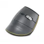 BakkerElkhuizen FastForward muis, rechtshandig, verticaal ontwerp, optisch, RF draadloos + Bluetooth + USB Type-C, 500 DPI, grijs
