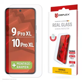 Displex displayschermfolie (10H) voor Google Pixel 9 Pro XL, Pixel 10 Pro XL, Eco-montageframe, krasvast