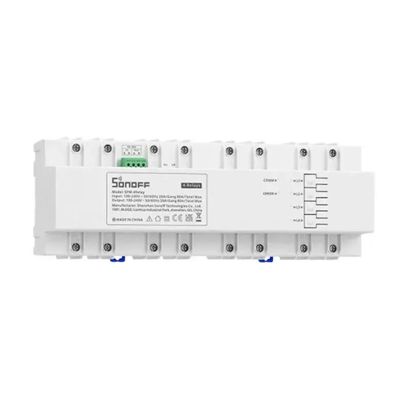 Slimme schakelaar Sonoff SPM-4Relay 4-kanaals Wi‑Fi-relaismodule 4×20A