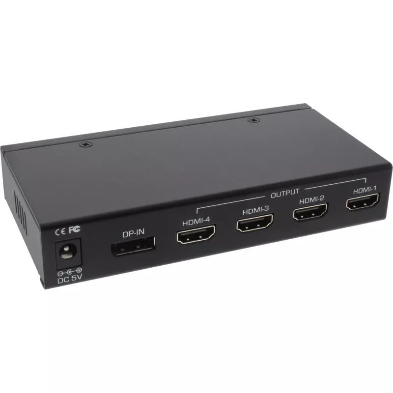InLine DisplayPort naar HDMI 2x2 videowall-splitter 1 IN 4 OUT 4K UltraHD