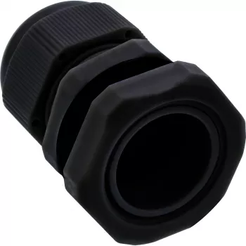 InLine 44010B kabeldoorvoer PG 7, IP68, 3,5–6 mm, nylon met neopreen afdichting, zwart, 10 stuks