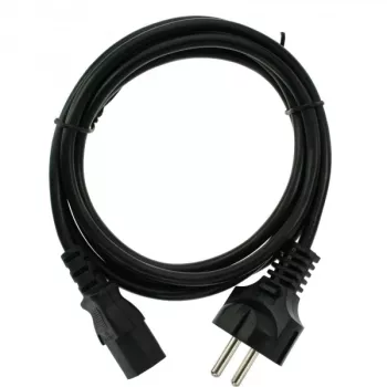 InLine stroomkabel, CEE 7/7 recht / 3pin IEC C13 male, zwart, 5m