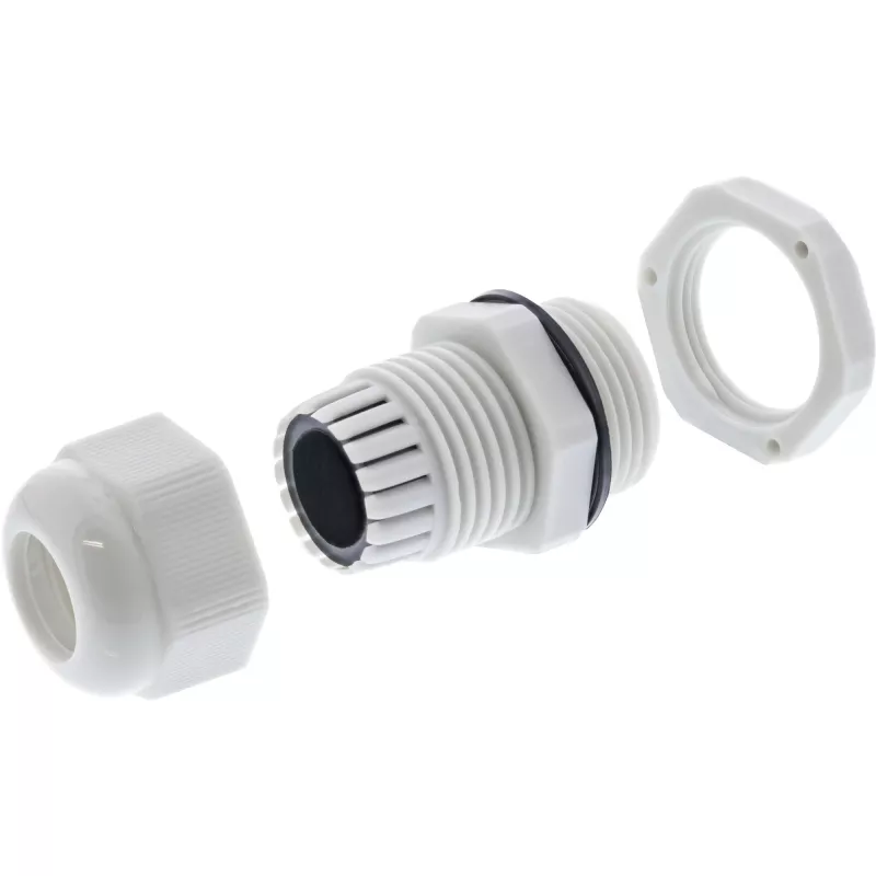 Kabelwartel InLine 6–12 mm nylon IP68 grijs, 10-pack, buitendiameter 12 mm