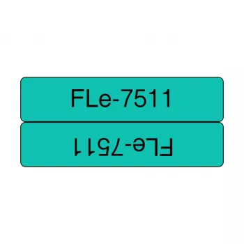 Brother FLE-7511 labeltape zwart op groen