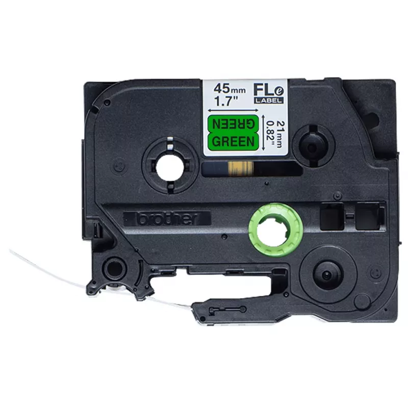 Brother FLE-7511 labeltape zwart op groen