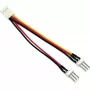 InLine ventilatoradapter 3pin bus / 2x 3pin stekker ca. 0,10m