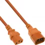 InLine verlengkabel C13 / C14, oranje, 0,75 m