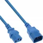 InLine verlengkabel C13 / C14, blauw, 0,3 m