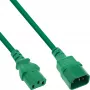 InLine verlengkabel C13 / C14, groen, 0,5 m