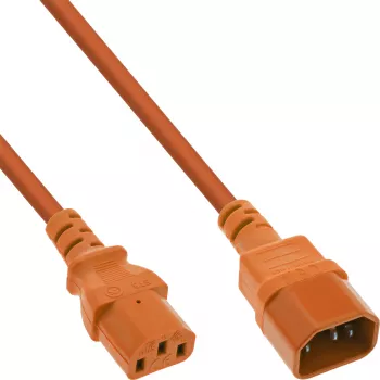 InLine verlengkabel C13 / C14, oranje, 2m