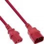 InLine verlengkabel C13 / C14, rood, 2m