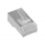 Stekker 8P8C RJ45 male afgeschermd voor ronde kabel, InLine, 10-pack, zilver