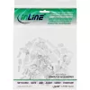 Stekker 8P8C RJ45 male afgeschermd voor ronde kabel, InLine, 10-pack, zilver