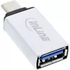 InLine USB 3.2 Gen.2-adapter, USB-C-stekker naar USB-A-bus, zilver
