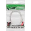 InLine audiokabel 2x RCA-stekker naar stekker wit / goud 3m