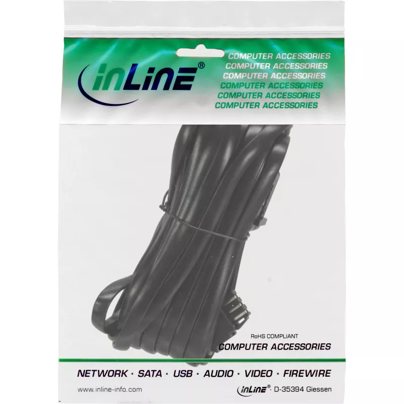 InLine TAE-N telefoonverlengkabel TAE-N stekker / bus 10 m