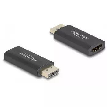 DELOCK actieve DisplayPort 1.4 naar HDMI-adapter 8K HDR zwart