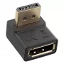 InLine DisplayPort-adapter, DisplayPort-stekker / bus, naar boven afgewinkeld