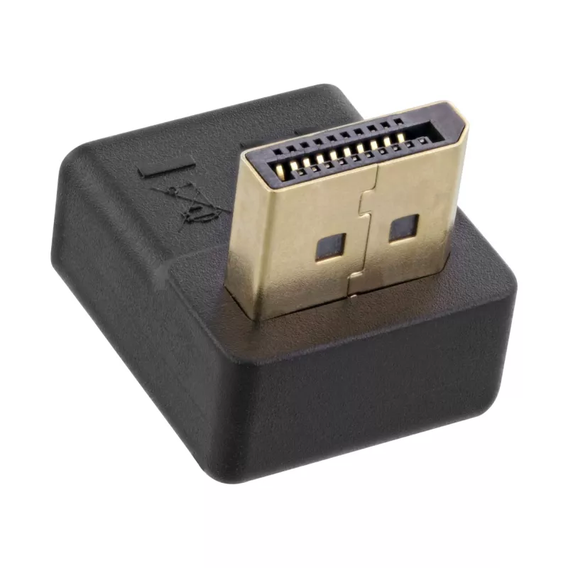 InLine DisplayPort-adapter, DisplayPort-stekker / bus, naar boven afgewinkeld