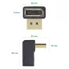 InLine DisplayPort-adapter, DisplayPort-stekker / bus, naar boven afgewinkeld