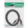 InLine USB 2.0 platte kabel Type-A stekker / bus goud gecoat zwart 5m
