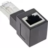 InLine patchkabel-adapter Cat.6A, RJ45 stekker / bus, 90° naar boven afgehoekt