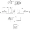 InLine patchkabel-adapter Cat.6A, RJ45 stekker / bus, 90° naar boven afgehoekt
