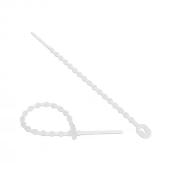 Kabelbinders InLine bal 100 mm wit, 100-pack, kunststof bevestigingsbanden