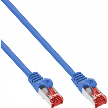 InLine patchkabel S/FTP PiMF Cat.6 250MHz koper halogeenvrij blauw 1 m