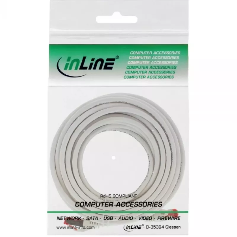InLine patchkabel S/FTP PiMF Cat.6 250MHz koper halogeenvrij wit 7,5 m