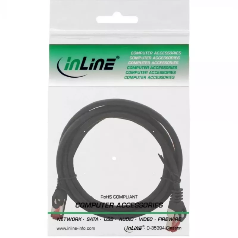 InLine patchkabel S/FTP PiMF Cat.6 250MHz koper halogeenvrij zwart 1,5m