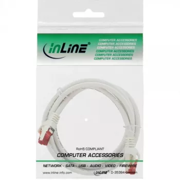 InLine patchkabel S/FTP PiMF Cat.6 250MHz koper halogeenvrij wit 2m