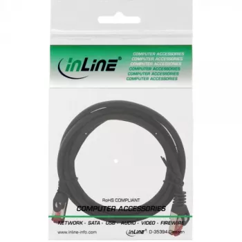 InLine patchkabel S/FTP PiMF Cat.6 250MHz koper halogeenvrij zwart 2m