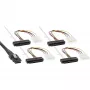 InLine SAS-kabel, Mini SAS SFF-8087/4x SAS SFF-8482+stroom, SAS HDD naar controller 0,75m