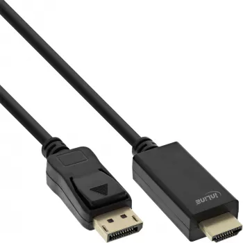 DisplayPort-naar-HDMI-converterkabel InLine 17182I 4K 60Hz zwart 2m