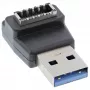 InLine USB 3.2-adapter, USB-A stekker naar interne USB-E frontpaneelbus