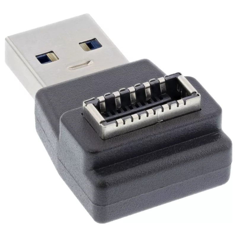 InLine USB 3.2-adapter, USB-A stekker naar interne USB-E frontpaneelbus