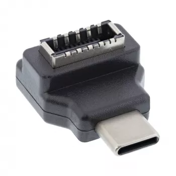InLine USB 3.2-adapter, USB-C stekker naar interne USB-E frontpaneelbus