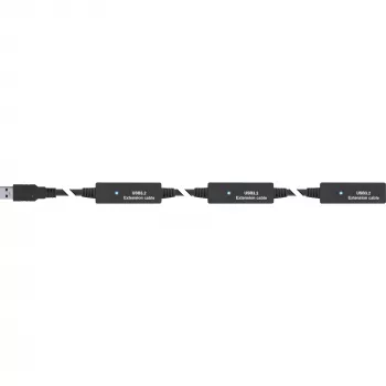 InLine USB 3.2 Gen.1 actieve verlengkabel, USB-A stekker naar USB-C bus, 10 m