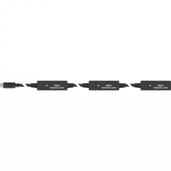 InLine USB 3.2 Gen.1 actieve verlengkabel, USB-C stekker naar USB-A bus, 10 m