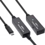 InLine USB 3.2 Gen.1 actieve verlengkabel, USB-C stekker naar USB-C bus, 15 m
