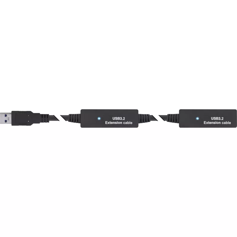 InLine USB 3.2 Gen.1 actieve verlengkabel, USB-A stekker naar USB-C bus, 15m