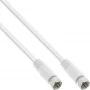 InLine SAT-kabel 2-voudig afgeschermd ultra-low-loss 2x F-stekker >75 dB wit 0,5 m