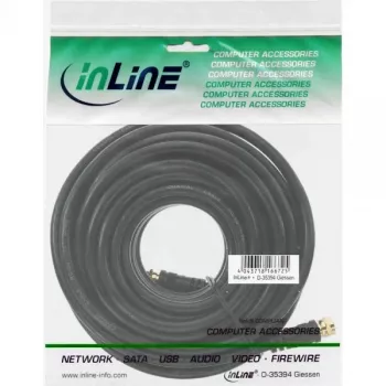 SAT-kabel Premium InLine 69315P 15m 2-voudig afgeschermd 2x F-stekker zwart