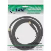 InLine SAT-kabel Premium 2-voudig afgeschermd 2x F-stekker >85 dB zwart 5 m